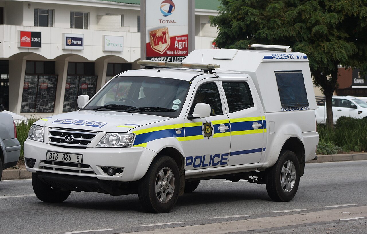A South African Police Service patrol van