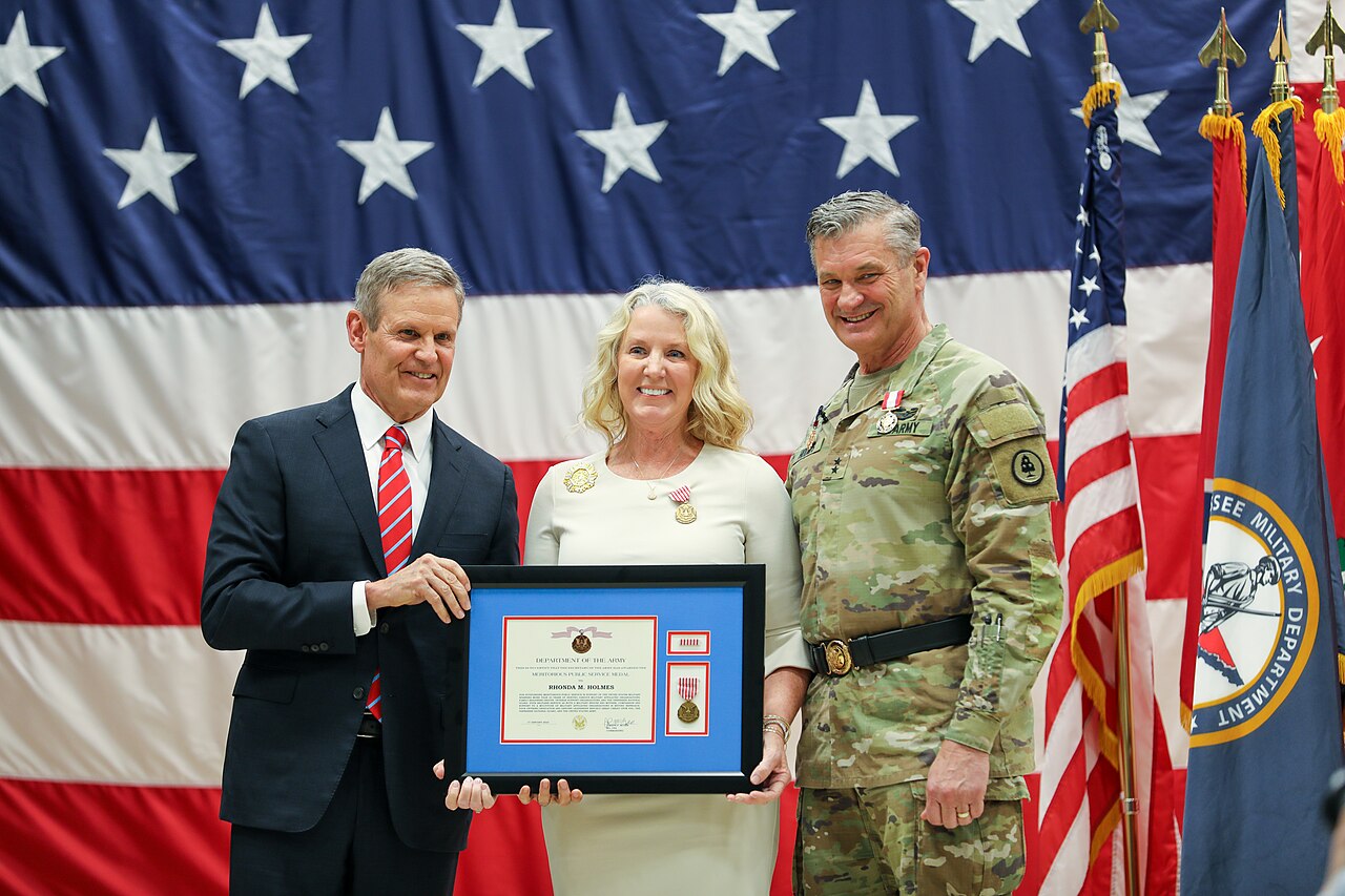 Tennessee Governor Bill Lee, pictured in a navy suit at a public ceremony